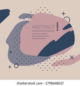 Abstrakte moderne grafische Elemente. Dynamische Formen und Linien. Abstrakte Banner mit fließenden flüssigen Formen. Muster für die Gestaltung eines Logos, Flyers oder einer Präsentation. Vektorgrafik.
