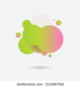 abstract modern graphic elements. Dynamical colored forms and line. Gradient abstract banners with flowing liquid shapes. Template for the design of a logo, flyer or presentation. Vector.