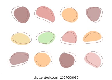 Abstract modern graphic elements. Empty speech bubble set.