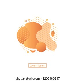 Abstract modern graphic elements. Gradient banners with flowing liquid shapes. Template for the design of a logo, flyer or presentation.