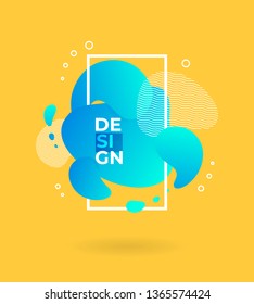 Abstract modern graphic elements. Gradient abstract banners with flowing liquid shapes. Dynamical colored forms and line. Template for the design of a logo, flyer or presentation