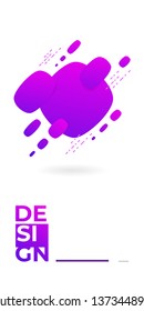 Abstract modern graphic elements. Gradient abstract banners with flowing liquid shapes. Dynamical colored forms and line. Template for the design of a logo, flyer or presentation