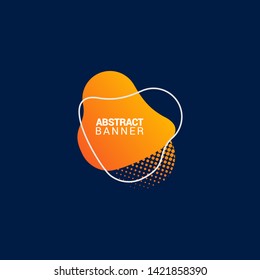 abstract modern graphic elements. Gradient abstract banners with flowing liquid shapes. Dynamical colored forms and line. Template for the design of a logo, flyer or presentation.