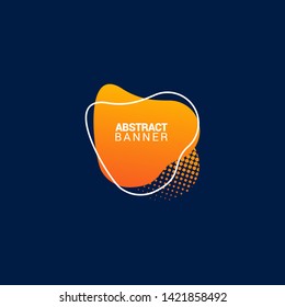 abstract modern graphic elements. Gradient abstract banners with flowing liquid shapes. Dynamical colored forms and line. Template for the design of a logo, flyer or presentation.