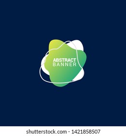 abstract modern graphic elements. Gradient abstract banners with flowing liquid shapes. Dynamical colored forms and line. Template for the design of a logo, flyer or presentation.