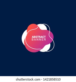 abstract modern graphic elements. Gradient abstract banners with flowing liquid shapes. Dynamical colored forms and line. Template for the design of a logo, flyer or presentation.