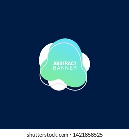 abstract modern graphic elements. Gradient abstract banners with flowing liquid shapes. Dynamical colored forms and line. Template for the design of a logo, flyer or presentation.