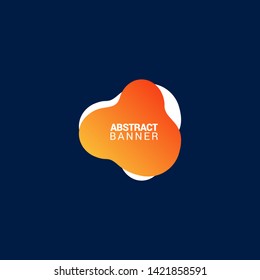 abstract modern graphic elements. Gradient abstract banners with flowing liquid shapes. Dynamical colored forms and line. Template for the design of a logo, flyer or presentation.