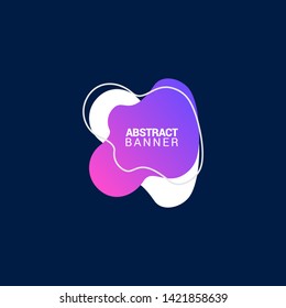 abstract modern graphic elements. Gradient abstract banners with flowing liquid shapes. Dynamical colored forms and line. Template for the design of a logo, flyer or presentation.