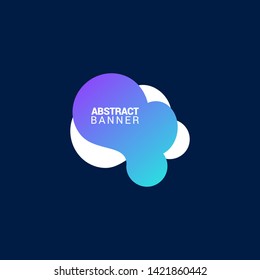 abstract modern graphic elements. Gradient abstract banners with flowing liquid shapes. Dynamical colored forms and line. Template for the design of a logo, flyer or presentation.