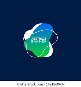 abstract modern graphic elements. Gradient abstract banners with flowing liquid shapes. Dynamical colored forms and line. Template for the design of a logo, flyer or presentation.