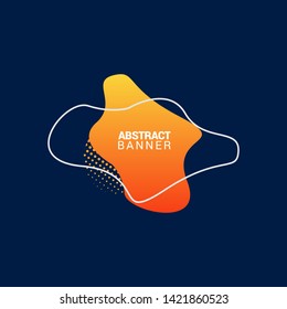 abstract modern graphic elements. Gradient abstract banners with flowing liquid shapes. Dynamical colored forms and line. Template for the design of a logo, flyer or presentation.