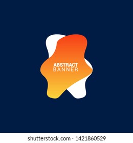 abstract modern graphic elements. Gradient abstract banners with flowing liquid shapes. Dynamical colored forms and line. Template for the design of a logo, flyer or presentation.