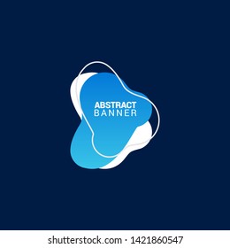 abstract modern graphic elements. Gradient abstract banners with flowing liquid shapes. Dynamical colored forms and line. Template for the design of a logo, flyer or presentation.