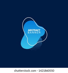 abstract modern graphic elements. Gradient abstract banners with flowing liquid shapes. Dynamical colored forms and line. Template for the design of a logo, flyer or presentation.