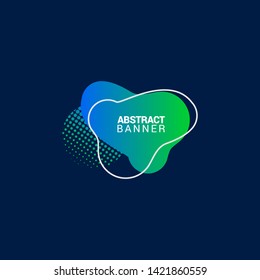 abstract modern graphic elements. Gradient abstract banners with flowing liquid shapes. Dynamical colored forms and line. Template for the design of a logo, flyer or presentation.
