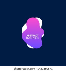 abstract modern graphic elements. Gradient abstract banners with flowing liquid shapes. Dynamical colored forms and line. Template for the design of a logo, flyer or presentation.