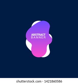 abstract modern graphic elements. Gradient abstract banners with flowing liquid shapes. Dynamical colored forms and line. Template for the design of a logo, flyer or presentation.