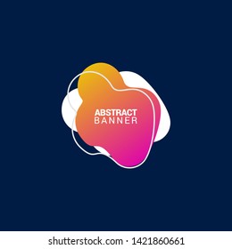 abstract modern graphic elements. Gradient abstract banners with flowing liquid shapes. Dynamical colored forms and line. Template for the design of a logo, flyer or presentation.