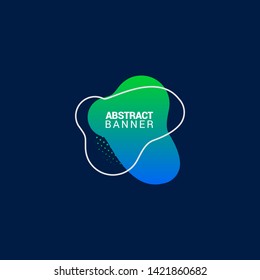 abstract modern graphic elements. Gradient abstract banners with flowing liquid shapes. Dynamical colored forms and line. Template for the design of a logo, flyer or presentation.