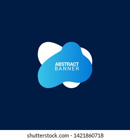 abstract modern graphic elements. Gradient abstract banners with flowing liquid shapes. Dynamical colored forms and line. Template for the design of a logo, flyer or presentation.