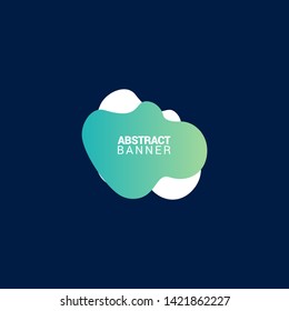 abstract modern graphic elements. Gradient abstract banners with flowing liquid shapes. Dynamical colored forms and line. Template for the design of a logo, flyer or presentation.