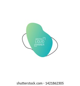 abstract modern graphic elements. Gradient abstract banners with flowing liquid shapes. Dynamical colored forms and line. Template for the design of a logo, flyer or presentation.