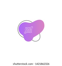 abstract modern graphic elements. Gradient abstract banners with flowing liquid shapes. Dynamical colored forms and line. Template for the design of a logo, flyer or presentation.