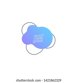 abstract modern graphic elements. Gradient abstract banners with flowing liquid shapes. Dynamical colored forms and line. Template for the design of a logo, flyer or presentation.