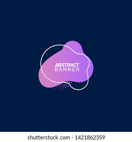 abstract modern graphic elements. Gradient abstract banners with flowing liquid shapes. Dynamical colored forms and line. Template for the design of a logo, flyer or presentation.