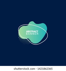 abstract modern graphic elements. Gradient abstract banners with flowing liquid shapes. Dynamical colored forms and line. Template for the design of a logo, flyer or presentation.