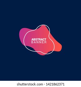 abstract modern graphic elements. Gradient abstract banners with flowing liquid shapes. Dynamical colored forms and line. Template for the design of a logo, flyer or presentation.