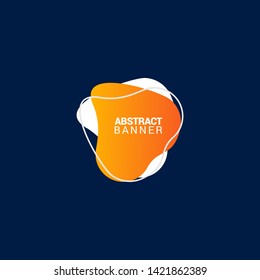 abstract modern graphic elements. Gradient abstract banners with flowing liquid shapes. Dynamical colored forms and line. Template for the design of a logo, flyer or presentation.
