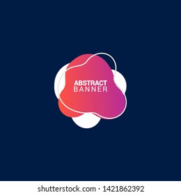 abstract modern graphic elements. Gradient abstract banners with flowing liquid shapes. Dynamical colored forms and line. Template for the design of a logo, flyer or presentation.