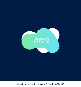 abstract modern graphic elements. Gradient abstract banners with flowing liquid shapes. Dynamical colored forms and line. Template for the design of a logo, flyer or presentation.