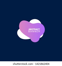 abstract modern graphic elements. Gradient abstract banners with flowing liquid shapes. Dynamical colored forms and line. Template for the design of a logo, flyer or presentation.