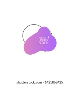 abstract modern graphic elements. Gradient abstract banners with flowing liquid shapes. Dynamical colored forms and line. Template for the design of a logo, flyer or presentation.