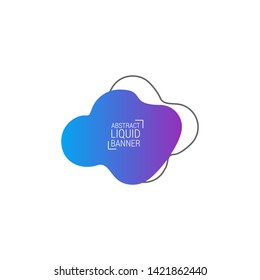 abstract modern graphic elements. Gradient abstract banners with flowing liquid shapes. Dynamical colored forms and line. Template for the design of a logo, flyer or presentation.