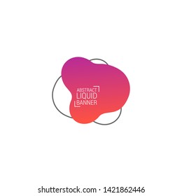 abstract modern graphic elements. Gradient abstract banners with flowing liquid shapes. Dynamical colored forms and line. Template for the design of a logo, flyer or presentation.