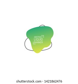 abstract modern graphic elements. Gradient abstract banners with flowing liquid shapes. Dynamical colored forms and line. Template for the design of a logo, flyer or presentation.