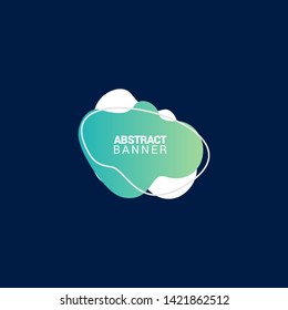 abstract modern graphic elements. Gradient abstract banners with flowing liquid shapes. Dynamical colored forms and line. Template for the design of a logo, flyer or presentation.