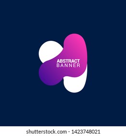 abstract modern graphic elements. Gradient abstract banners with flowing liquid shapes. Dynamical colored forms and line. Template for the design of a logo, flyer or presentation.EPS10.