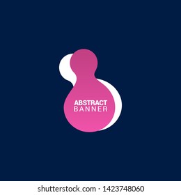 abstract modern graphic elements. Gradient abstract banners with flowing liquid shapes. Dynamical colored forms and line. Template for the design of a logo, flyer or presentation.EPS10.