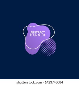 abstract modern graphic elements. Gradient abstract banners with flowing liquid shapes. Dynamical colored forms and line. Template for the design of a logo, flyer or presentation.EPS10.