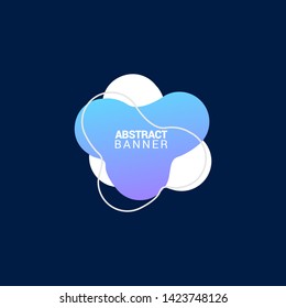 abstract modern graphic elements. Gradient abstract banners with flowing liquid shapes. Dynamical colored forms and line. Template for the design of a logo, flyer or presentation.EPS10.