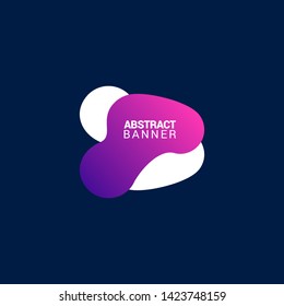 abstract modern graphic elements. Gradient abstract banners with flowing liquid shapes. Dynamical colored forms and line. Template for the design of a logo, flyer or presentation.EPS10.