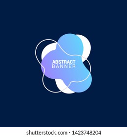 abstract modern graphic elements. Gradient abstract banners with flowing liquid shapes. Dynamical colored forms and line. Template for the design of a logo, flyer or presentation.EPS10.