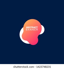 abstract modern graphic elements. Gradient abstract banners with flowing liquid shapes. Dynamical colored forms and line. Template for the design of a logo, flyer or presentation.EPS10.