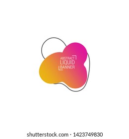 abstract modern graphic elements. Gradient abstract banners with flowing liquid shapes. Dynamical colored forms and line. Template for the design of a logo, flyer or presentation.EPS10.