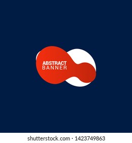 abstract modern graphic elements. Gradient abstract banners with flowing liquid shapes. Dynamical colored forms and line. Template for the design of a logo, flyer or presentation.EPS10.